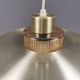 Danish hanging lamp made of glass, metal and with amber colored prisms