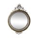 Round wall mirror - Gold metal with scrolls - Classic style - 1950s