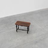 19th Century English side table with geometric wood inlay by John Taylor &