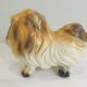 Vintage 1970s ceramic Pekingese dog, decorative figurine, statue.
