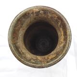 VASE IN SPECKLED AND GLAZED CERAMIC -MONOGRAMMED - TO BE IDENTIFIED