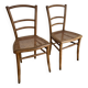 Paire de chaises bistrot cannées