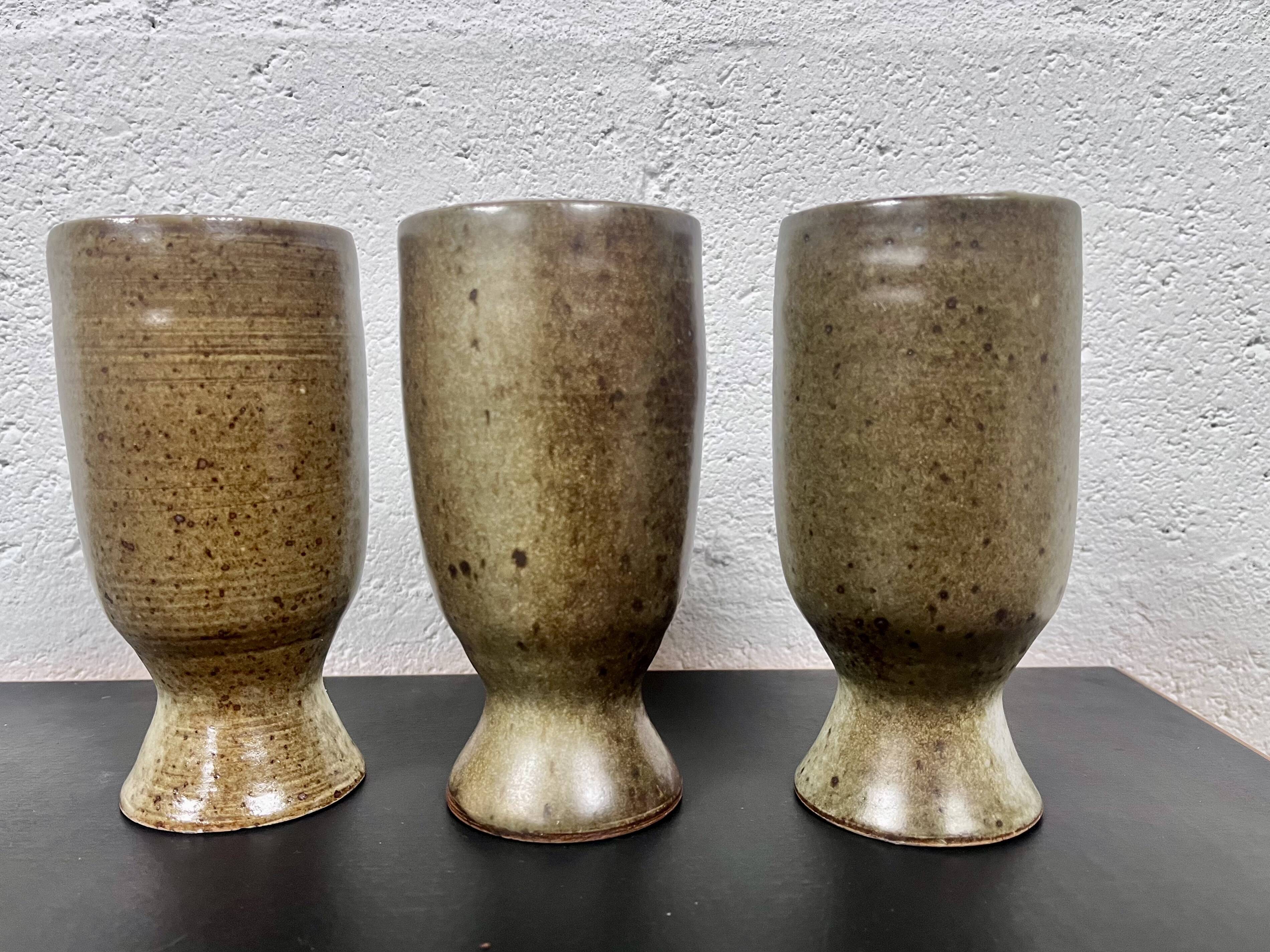 Pyrité stoneware dinner service, La Borne, 1970s