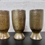 Pyrité stoneware dinner service, La Borne, 1970s