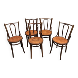 Bentwood bistro chairs in Art Nouveau style