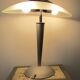 Vintage mushroom lamp, aluminium, glass and stainless steel