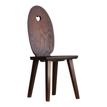 Chaise rustique en pin suédois, style Carl Malmsten, début du XXe siècle