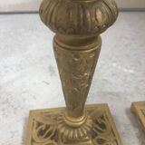 Pair of Napoleon III bronze candlesticks
