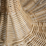 Small suspension, rattan luminaire in hat shape D:60cm