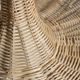 Small suspension, rattan luminaire in hat shape D:60cm