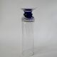 large glass vase by Biot with blue feet 1970