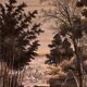 Old tapestry hanging velvet Asia Japan 19th 20th century