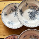 6 assiettes terre de fer 