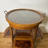 English tea table, with system, modular shelf and removable top, 1920