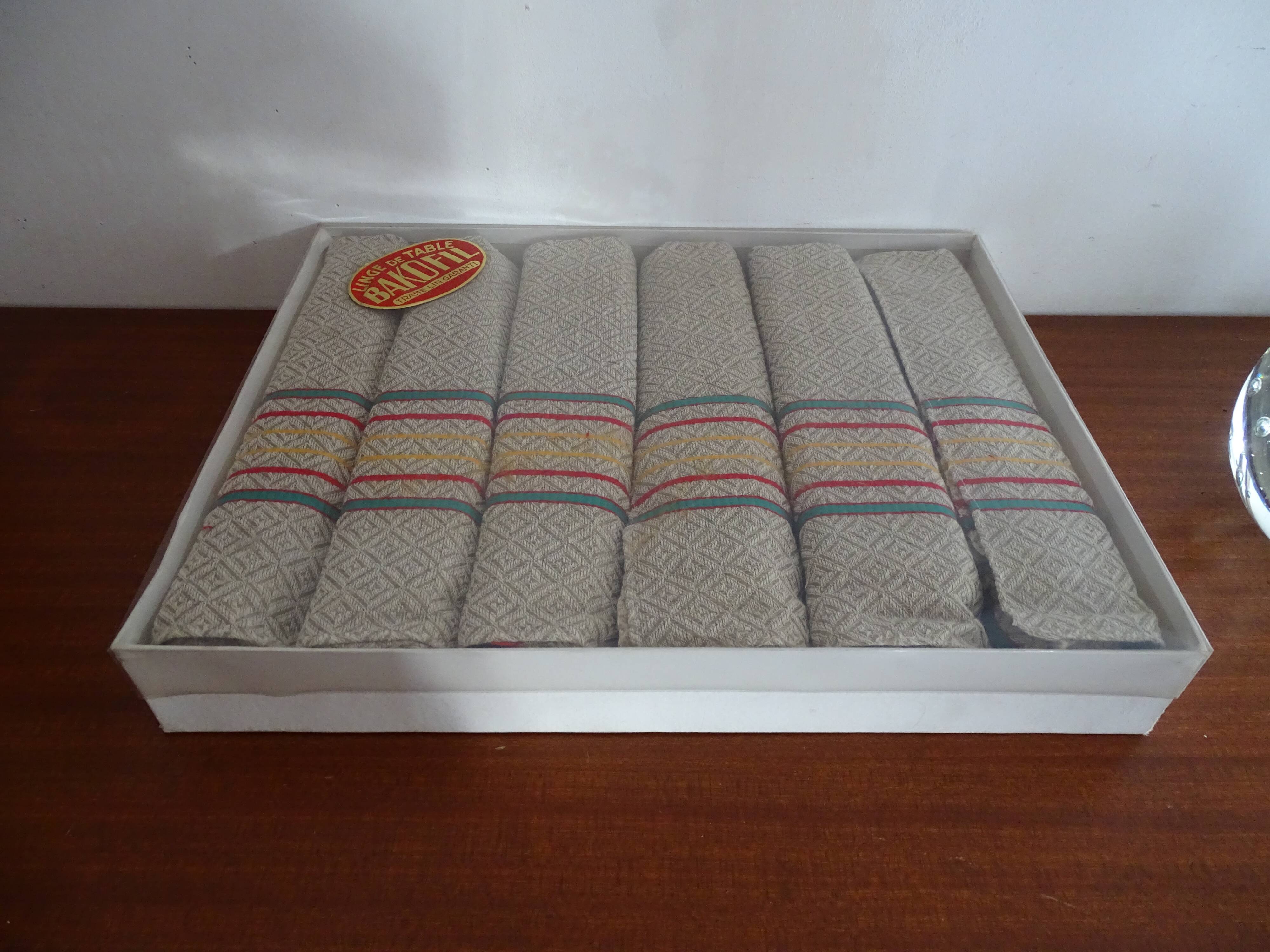 6 linen napkins 60 x 52