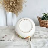 Cache-pot vintage automnal céramique motif barbotine noisettes