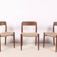 3x Niels Møller Chair Model 75 in Teak, 1960s Denmark
