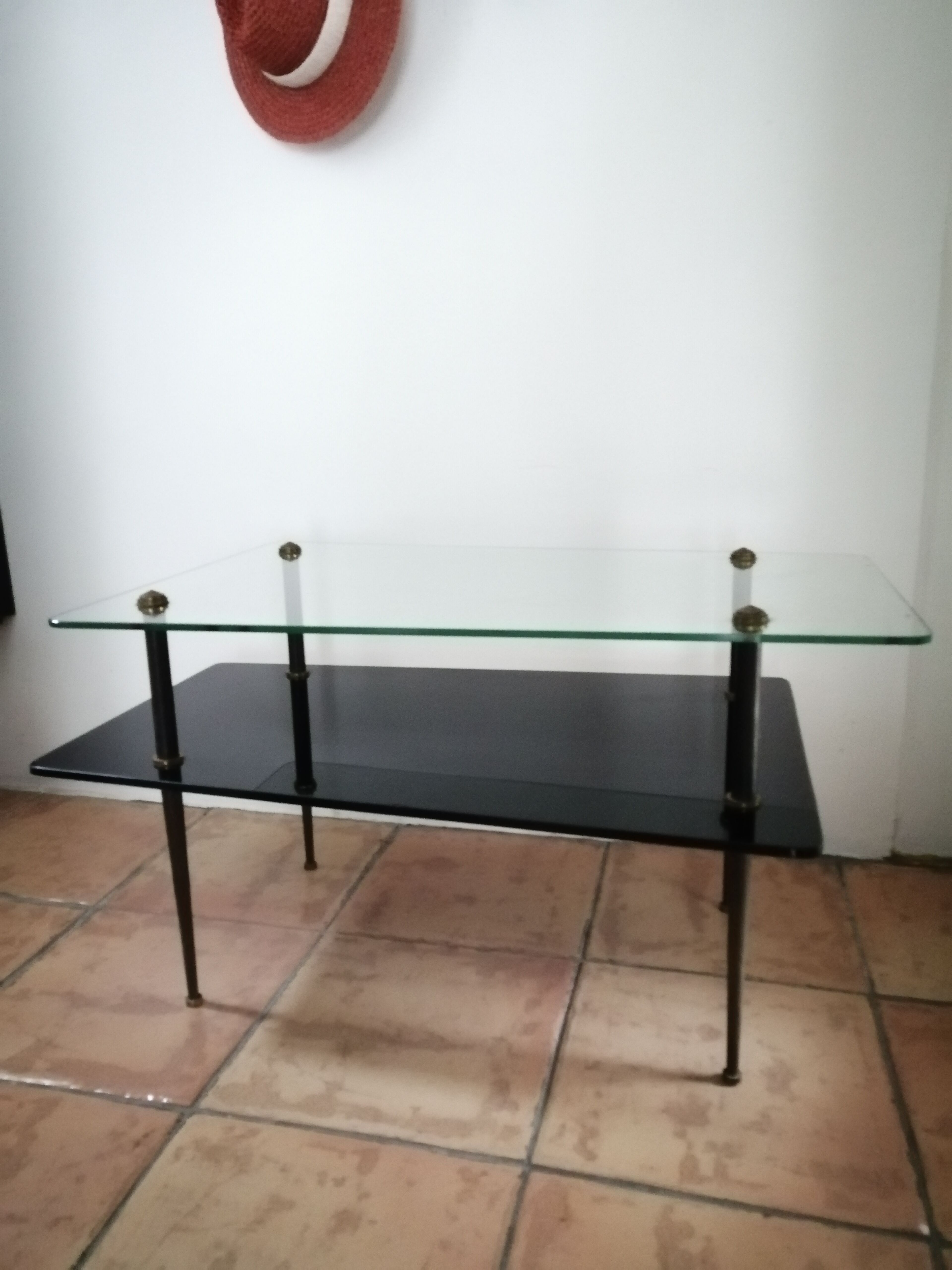 Glass coffee table