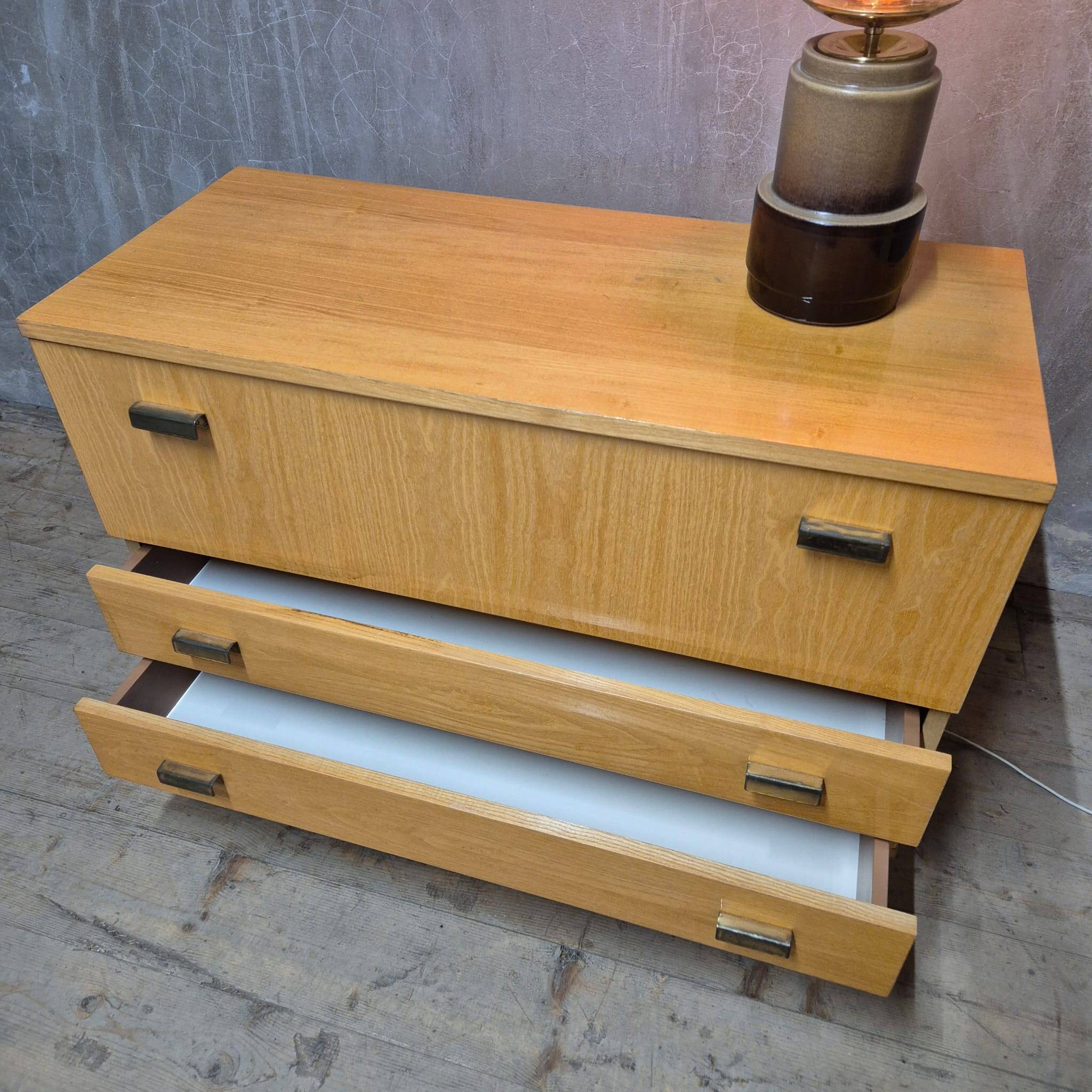 Vintage Chest of Drawers, 1970s, Czechoslovakia – Light Finish