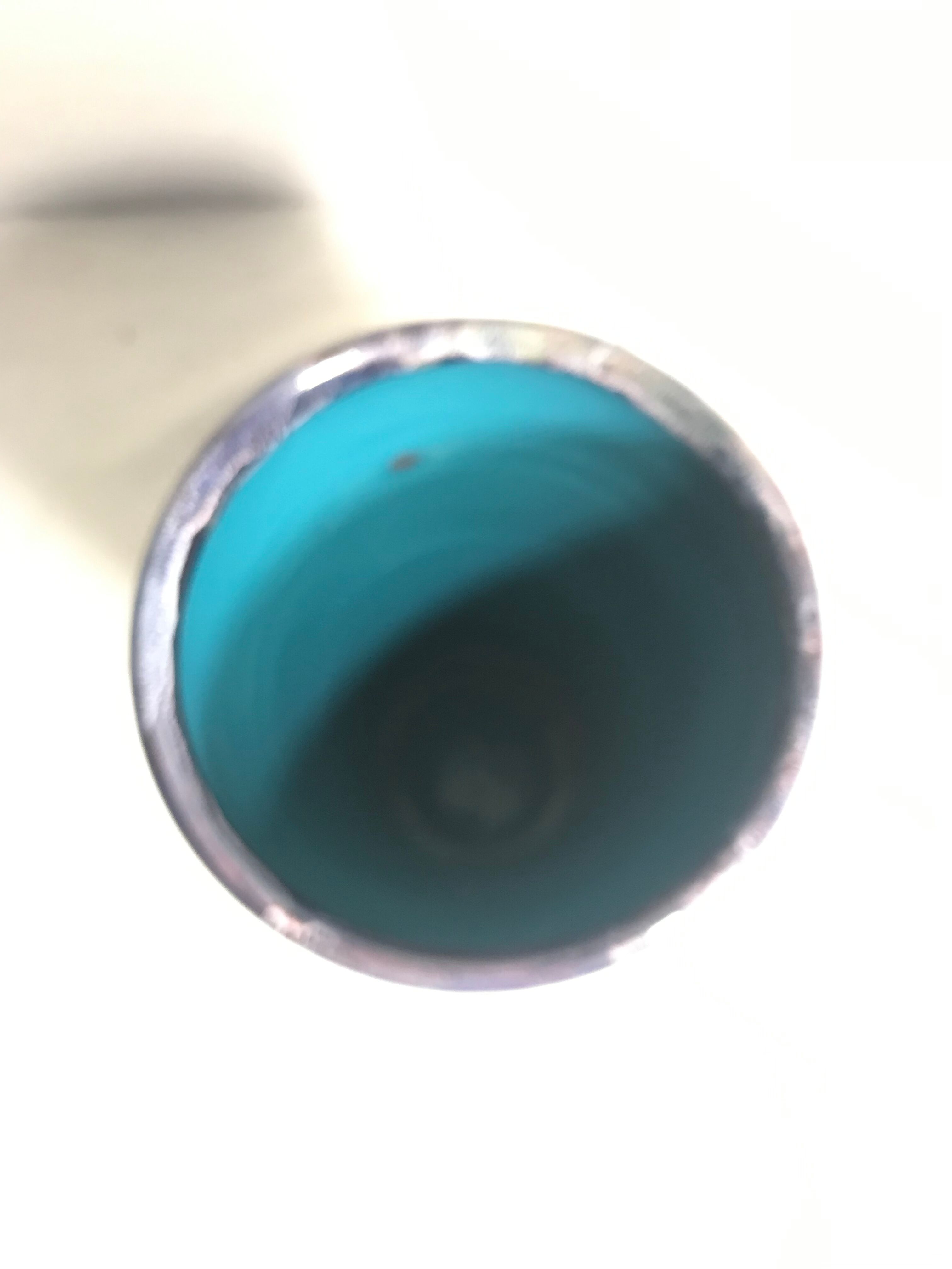 Ancien vase gaubier céramique multicolore années 70 vintage