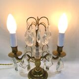 Girandole in bronze and crystal