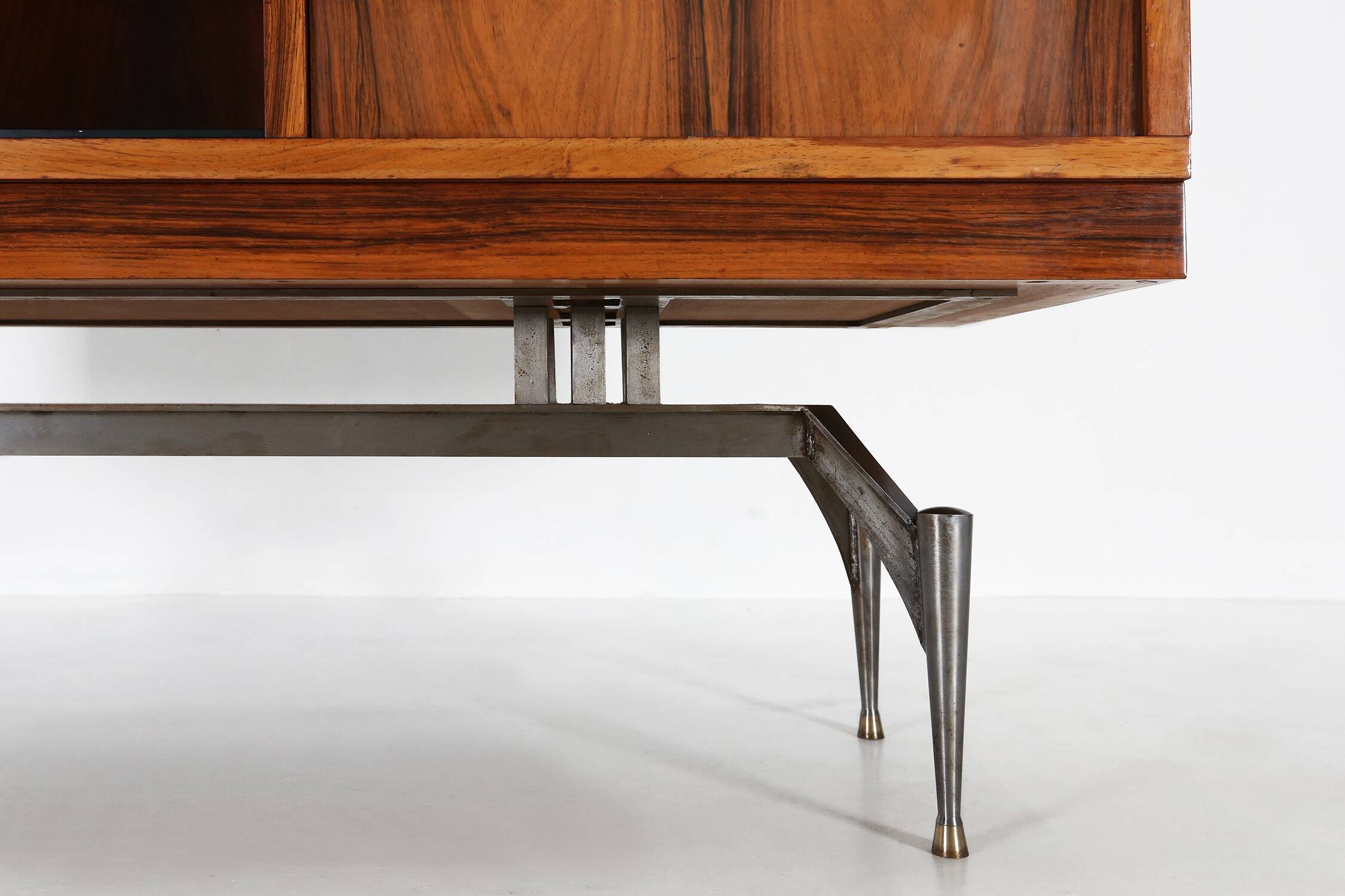 Rare A-geometrically Italian Mid-century cabinet in rosewood, 1960s