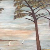 Tableau ancien la rade