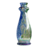 Grand vase vintage en verre de Murano en verre pastel irisé multicolore – verre d'art italien, années 1970