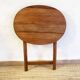 Solid wood oval folding side table