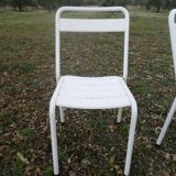 Duo of bistro style indus terrace chairs