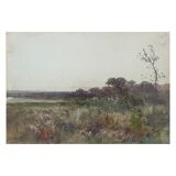 Combe Velluet, Watercolor landscape, nineteenth century