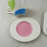 Coffee service plate - cup, paint palette décor, Villeroy - Boch