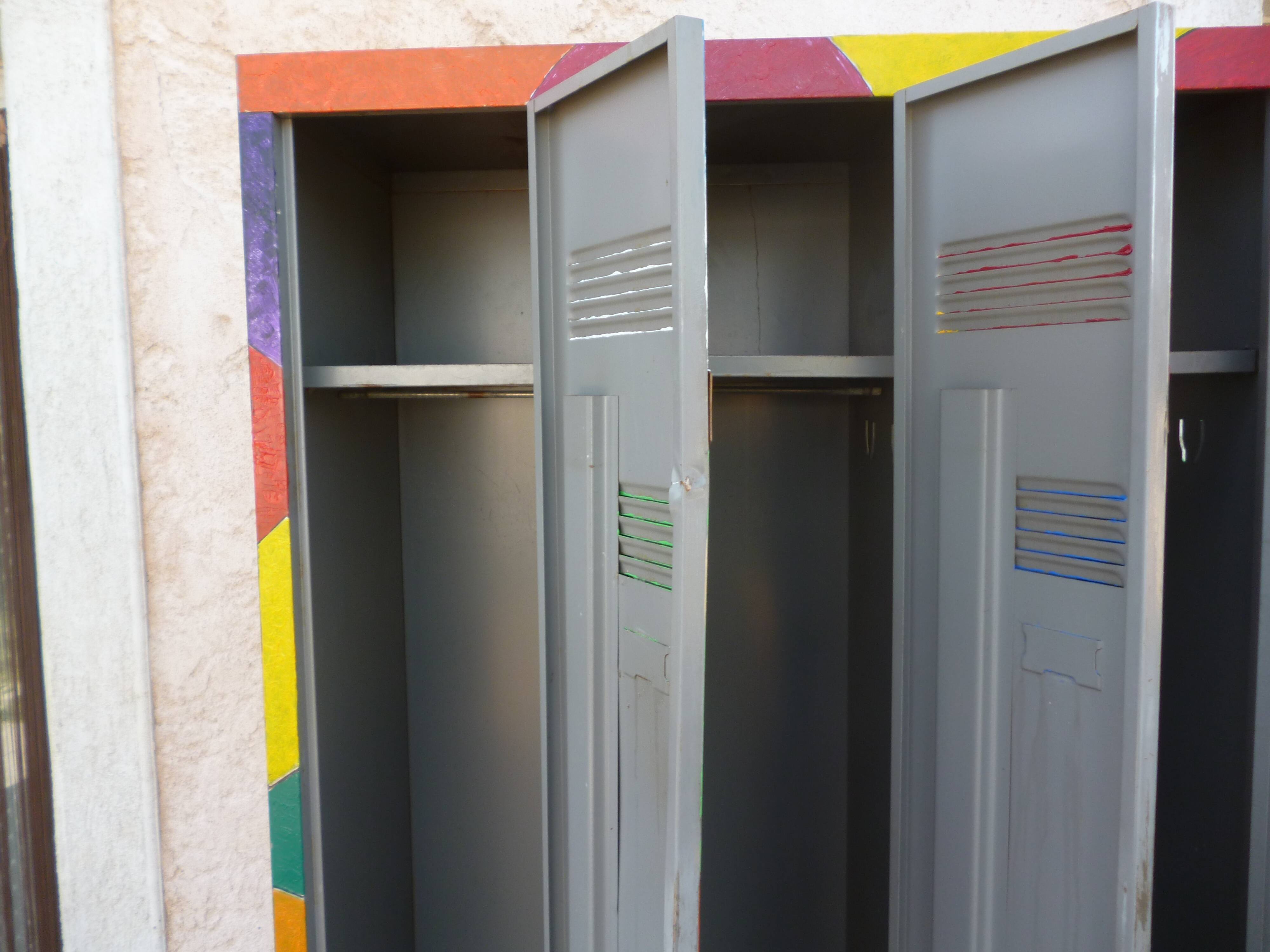 Armoire métalique vintage relookée