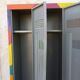 Armoire métalique vintage relookée