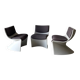 Series of 3 designer armchairs Space by A. Pinaffo and P. Scagnellato