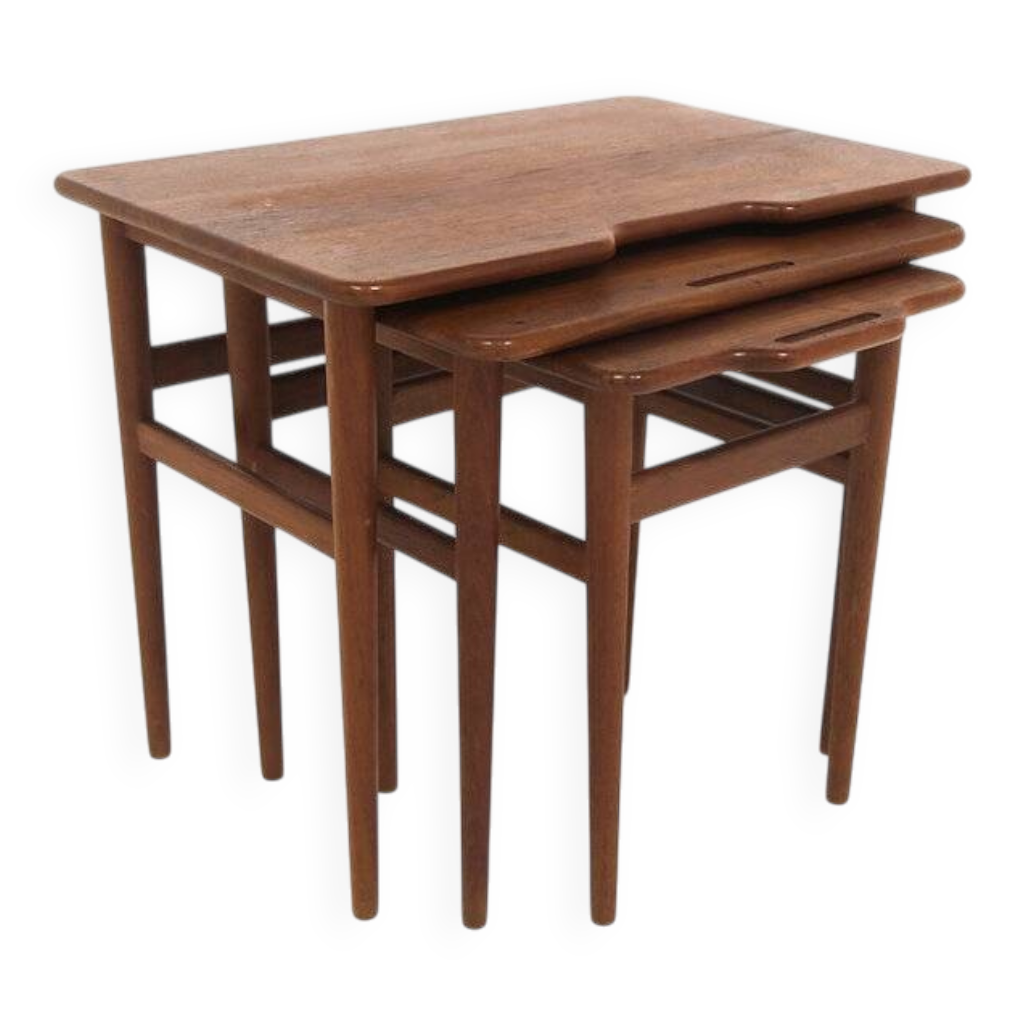 Set de 3 tables gigognes en palissandre, Danemark, 1960