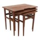 Set de 3 tables gigognes en palissandre, Danemark, 1960