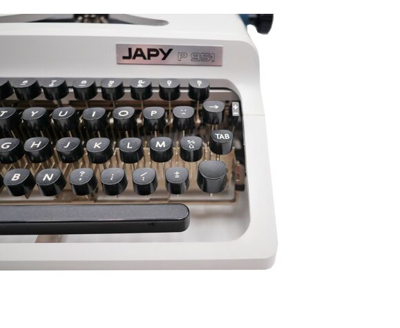 Machine à écrire Japy P 951 vintage révisée ruban neuf | Selency