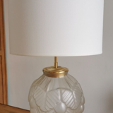 Pair of polished glass art deco lamp