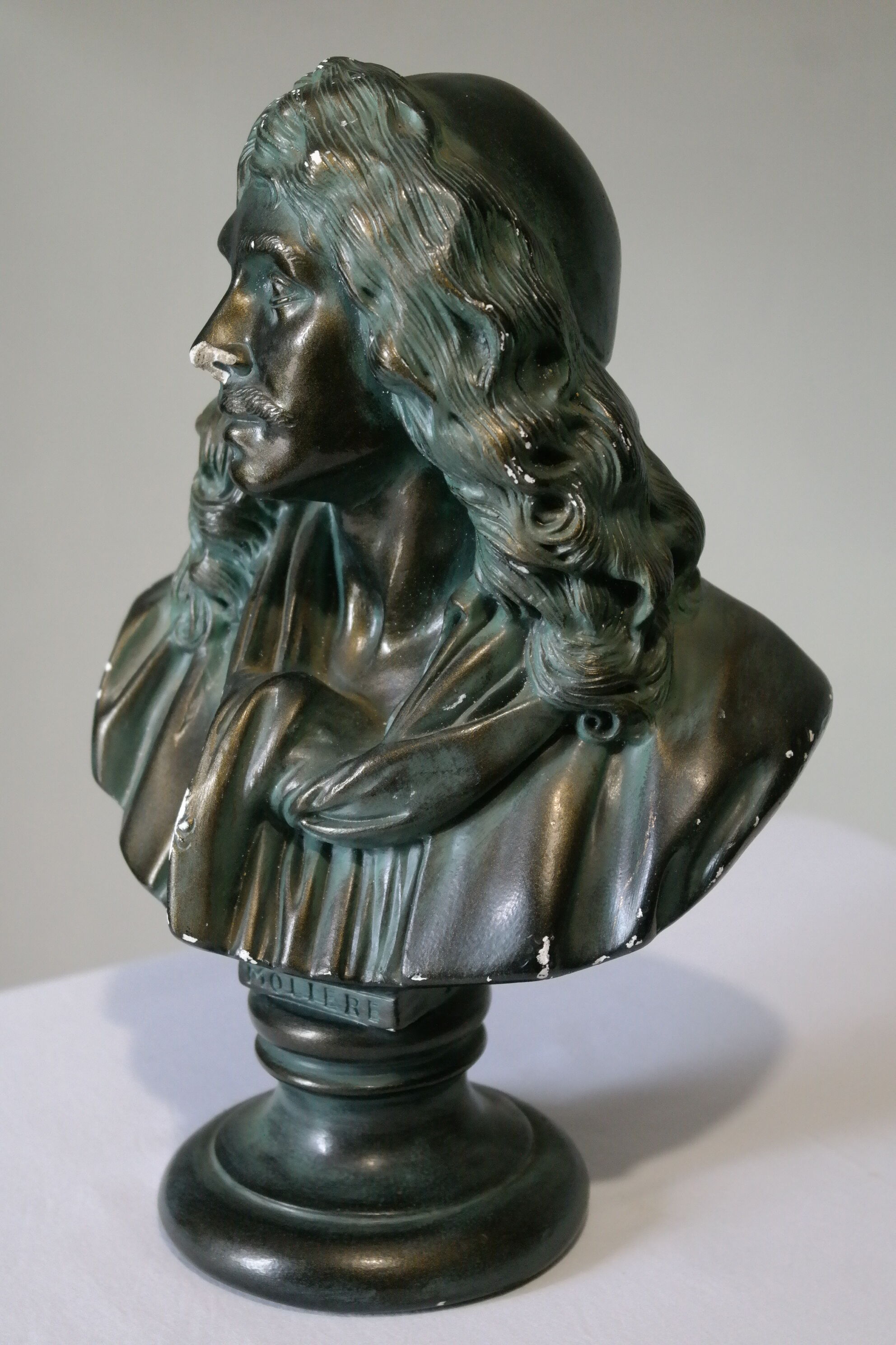 Molière bust in plaster