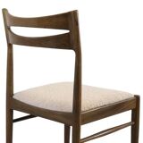 Suite de 4 chaises en palissandre et tissu