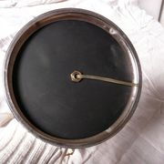 Lampe vintage chrome et globe tulipe verre Clichy