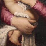 Tableau ancien Vierge à l'Enfant du XVIIe siècle