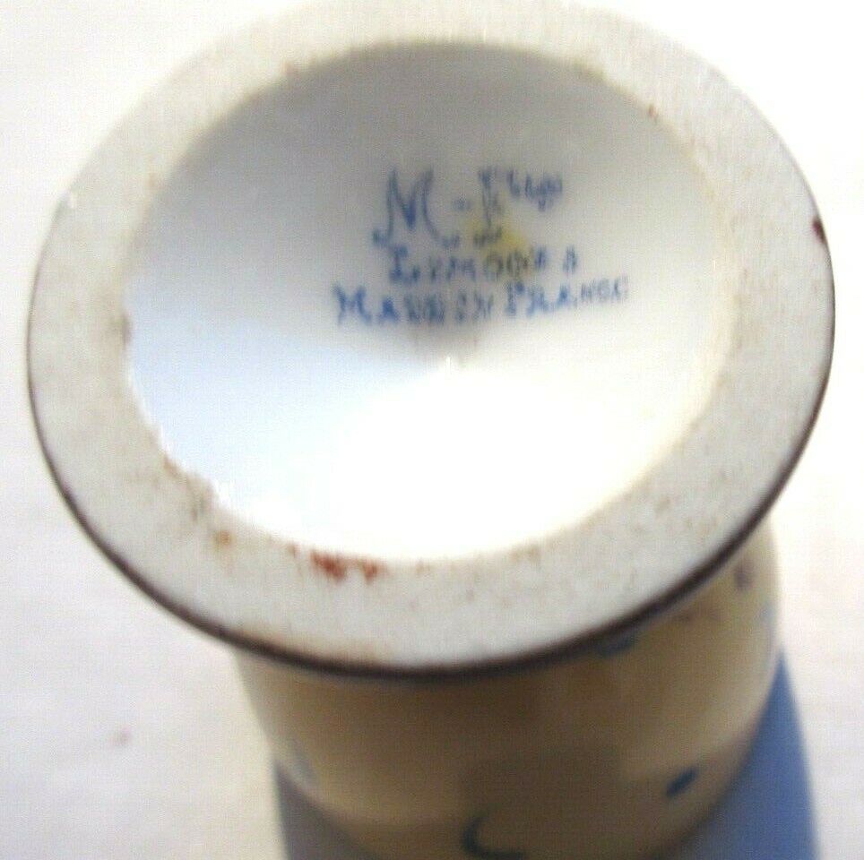 Art deco shell, fine mustard porcelain floral signed limoges