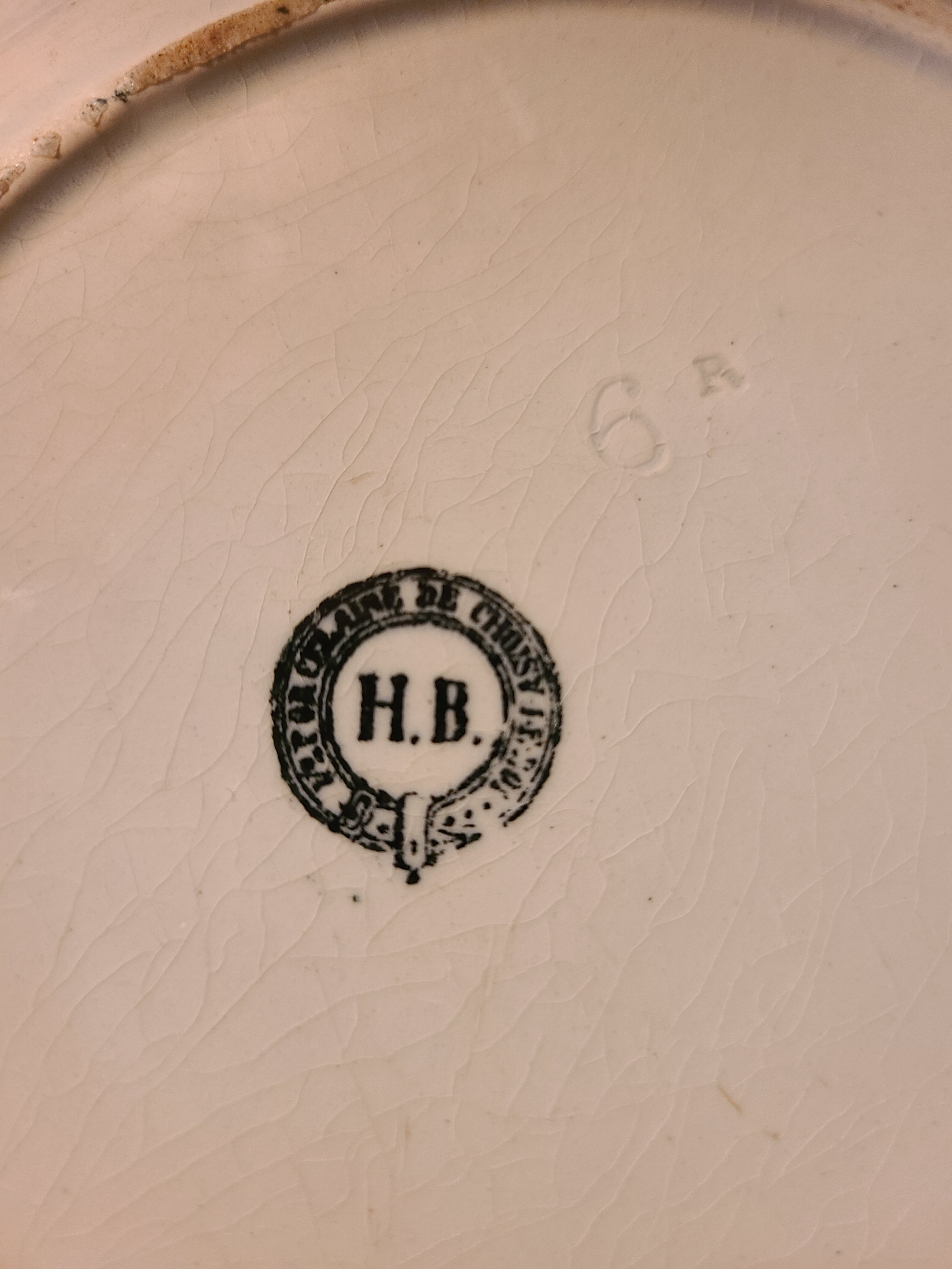 5 talking plates Choisy Le Roi XIXth series "Chinoiseries"