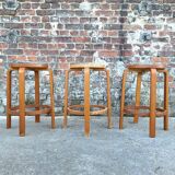 3 vintage Alvar AALTO style stools