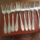 Silver metal cutlery