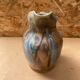 Antique art nouveau vintage blue brown flamed stoneware pitcher