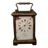 Réveil pendule d'officier voyage cadran émail Raoul Daguzé Nantes
