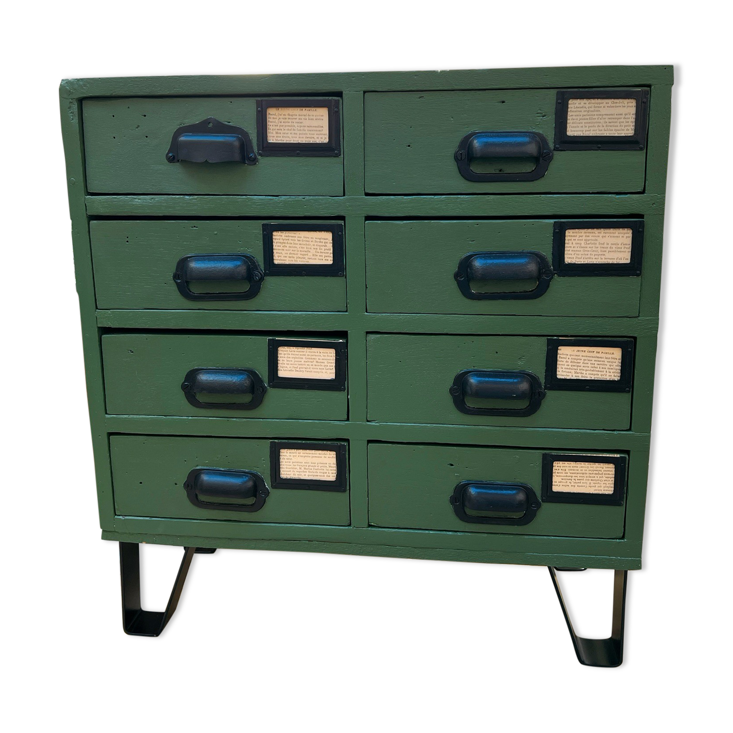 Industrial cabinet with drawers
